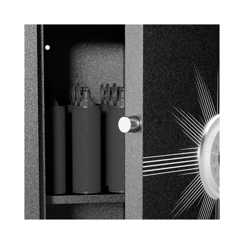 Heavy-Duty 8-Gun Fingerprint Lock Safe With Keypad, Alarm, Rifle And Pistol Storage (SAK21864)