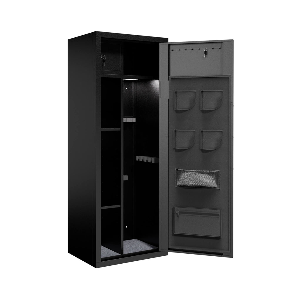 Heavy-Duty 8-Gun Fingerprint Lock Safe With Keypad, Alarm, Rifle And Pistol Storage (SAK21864)