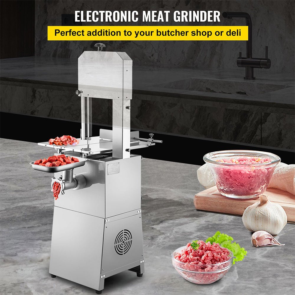 Heavy-Duty Industrial Electric Meat Bandsaw Bone Cutting Machine, 550W (SAK47410)