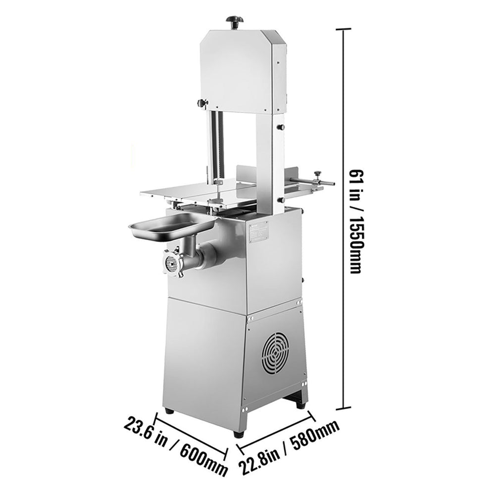 Heavy-Duty Industrial Electric Meat Bandsaw Bone Cutting Machine, 550W (SAK47410)