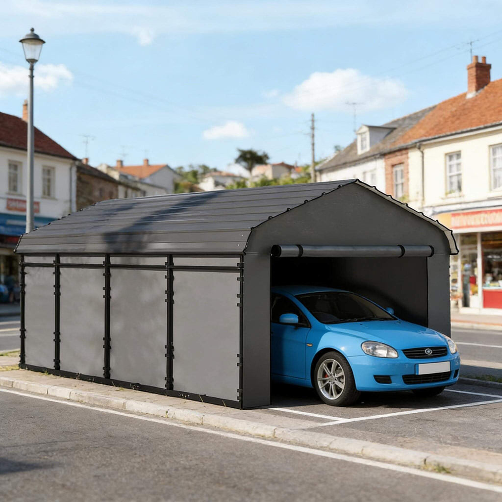 Heavy-Duty Outdoor Weather-Resistant Metal Carport Canopy (SAK47691)