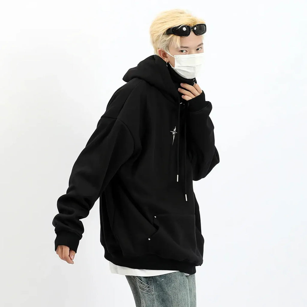 Harajuku High Neck Hoodie
