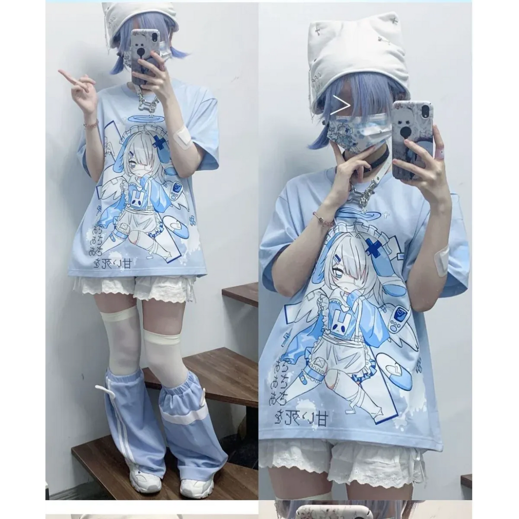 Harajuku Kawaii Anime Oversized Tee