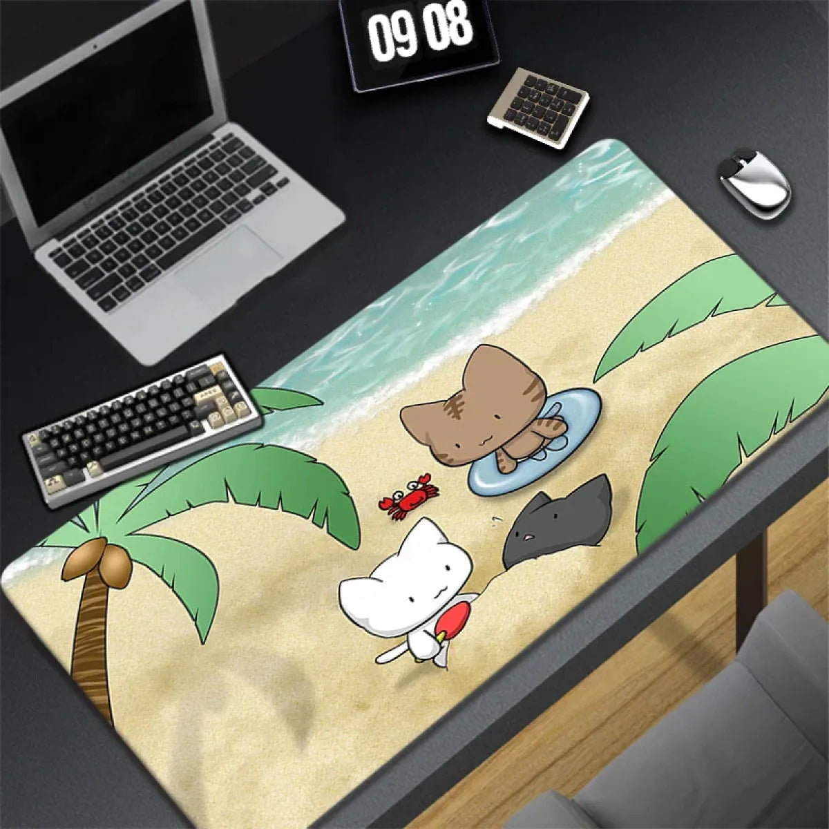 Kawaii Cat Constellation Desk Mat