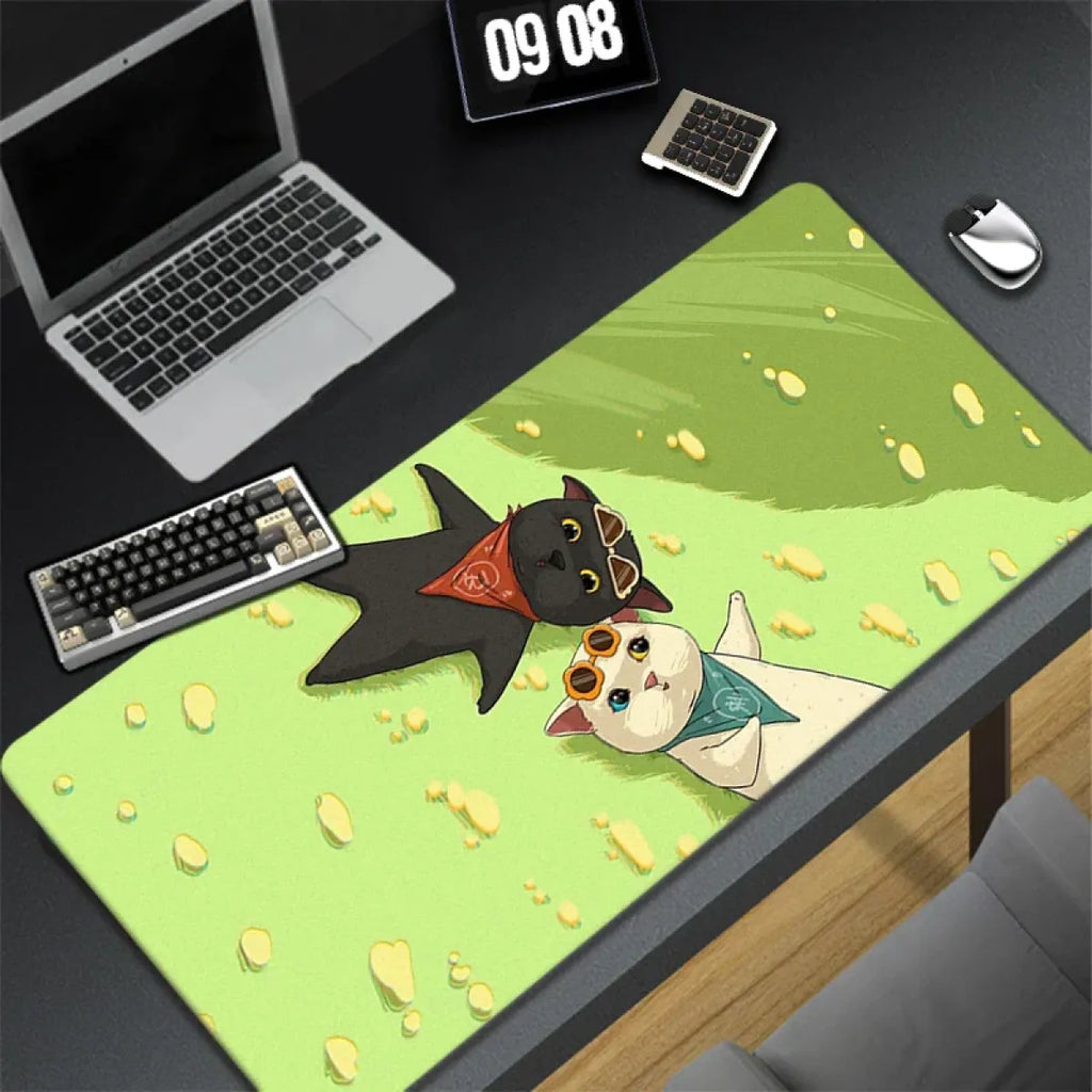 Kawaii Cat Constellation Desk Mat
