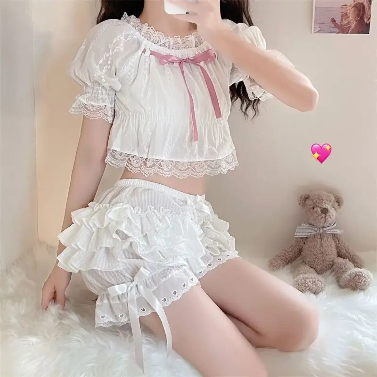Kawaii Ruffle Lace Shorts