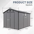 Large Plastic Lockable Resin Outdoor Storage Shed With Window And Floor (SAK25870)