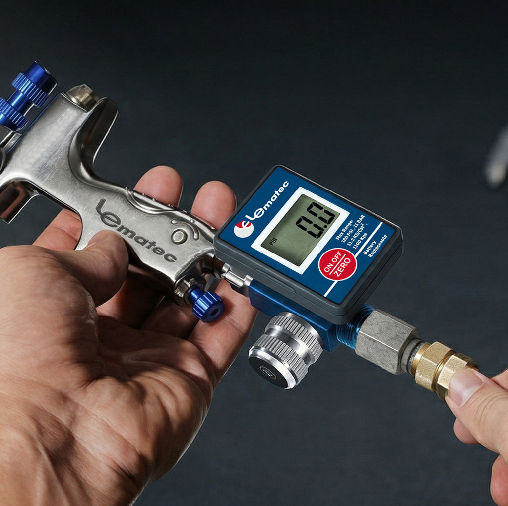 Professional Digital Air Pressure Regulator - Multi-Unit LCD Display with 160 PSI Range (DAR01B)