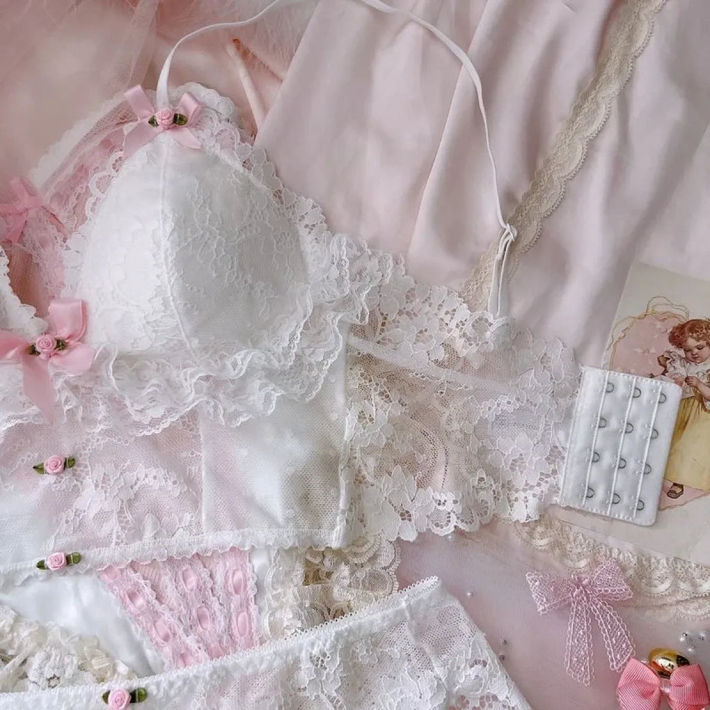 Sweet Lace Bow Lingerie Set