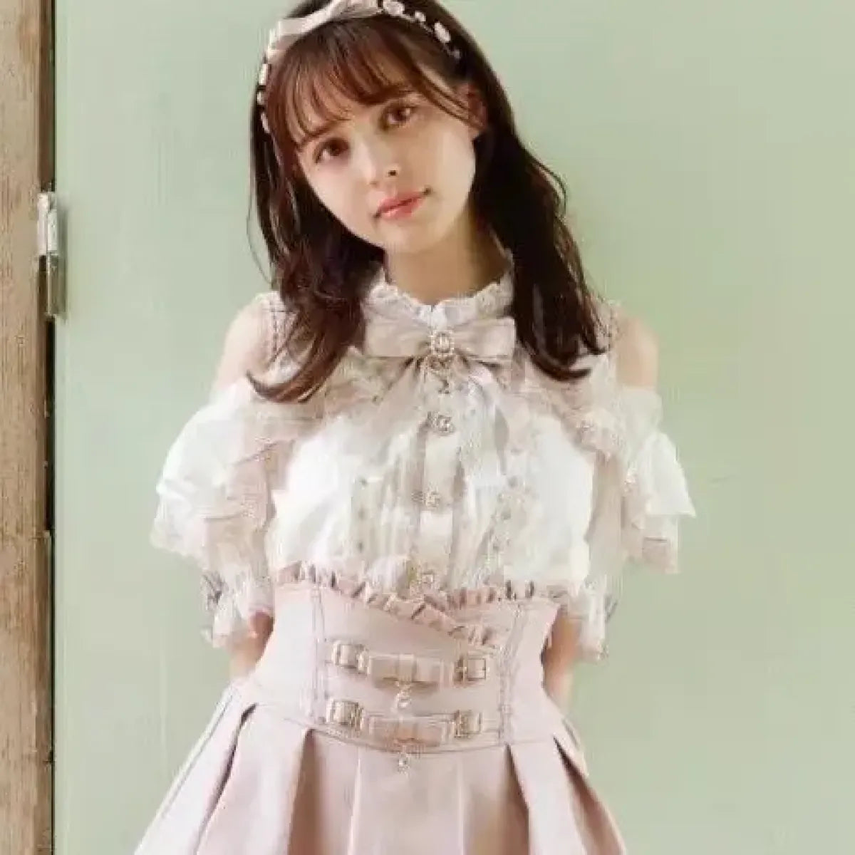 Lolita Lace Bow Off Shoulder Blouse