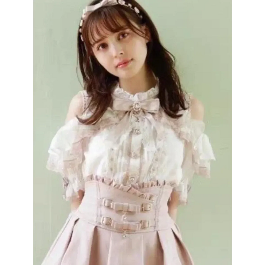 Lolita Lace Bow Off Shoulder Blouse