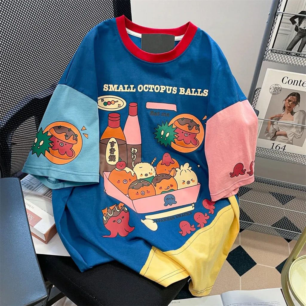 Harajuku Cartoon T-shirt Loose Fit