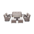 Luxury 10-Piece All-Weather Outdoor Patio Furniture Set With Fire Pit Table (SAK39281)