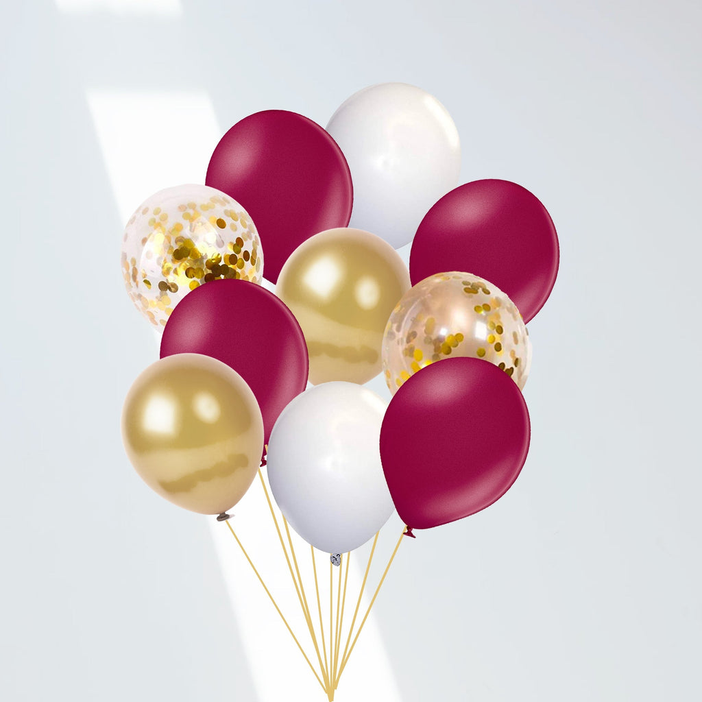 Maroon and Gold Graduation 2026 Balloon Bouquet