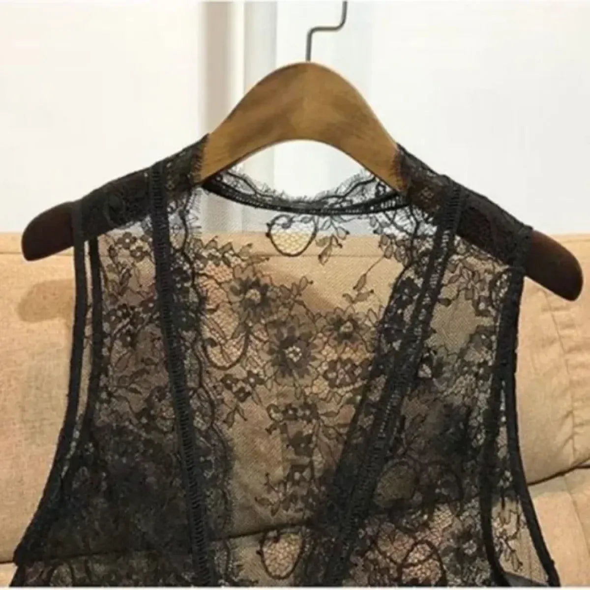 Lace Patchwork Peplum Vest – Elegant Gothic Lolita Sleeveless Top