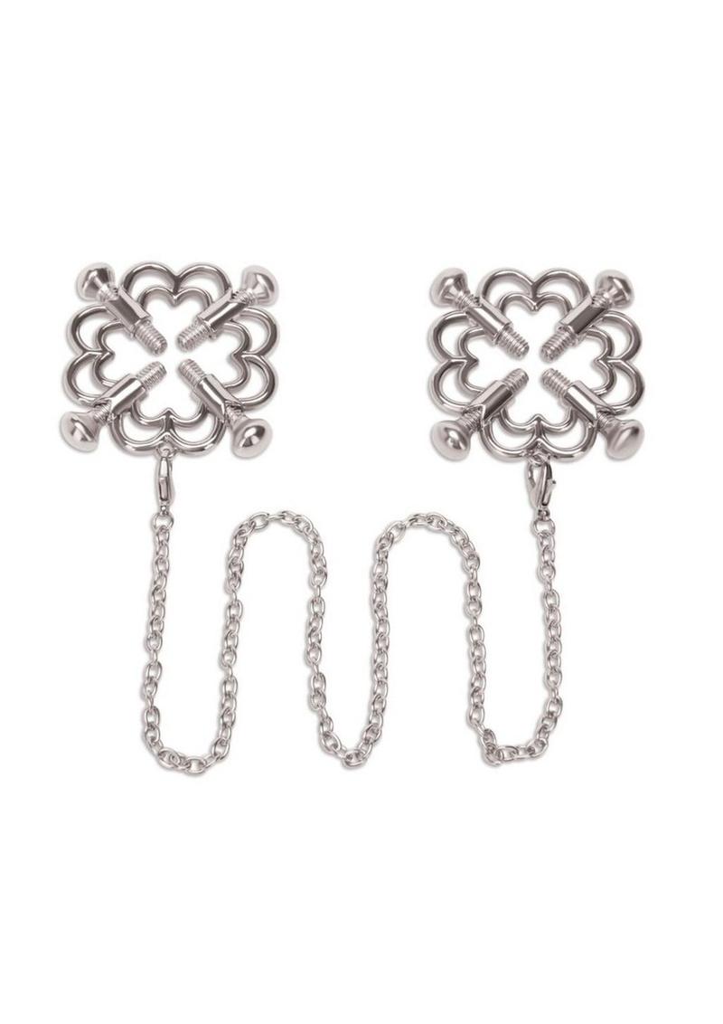 Me You Us Silver Flower Design Nipple Chain