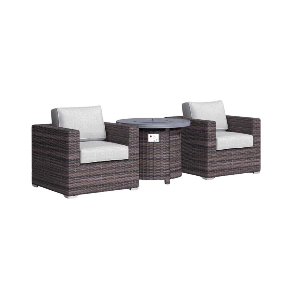 3-Piece Modular Rattan Patio Sofa Set With Weather-Resistant Cushions (SAK75321)