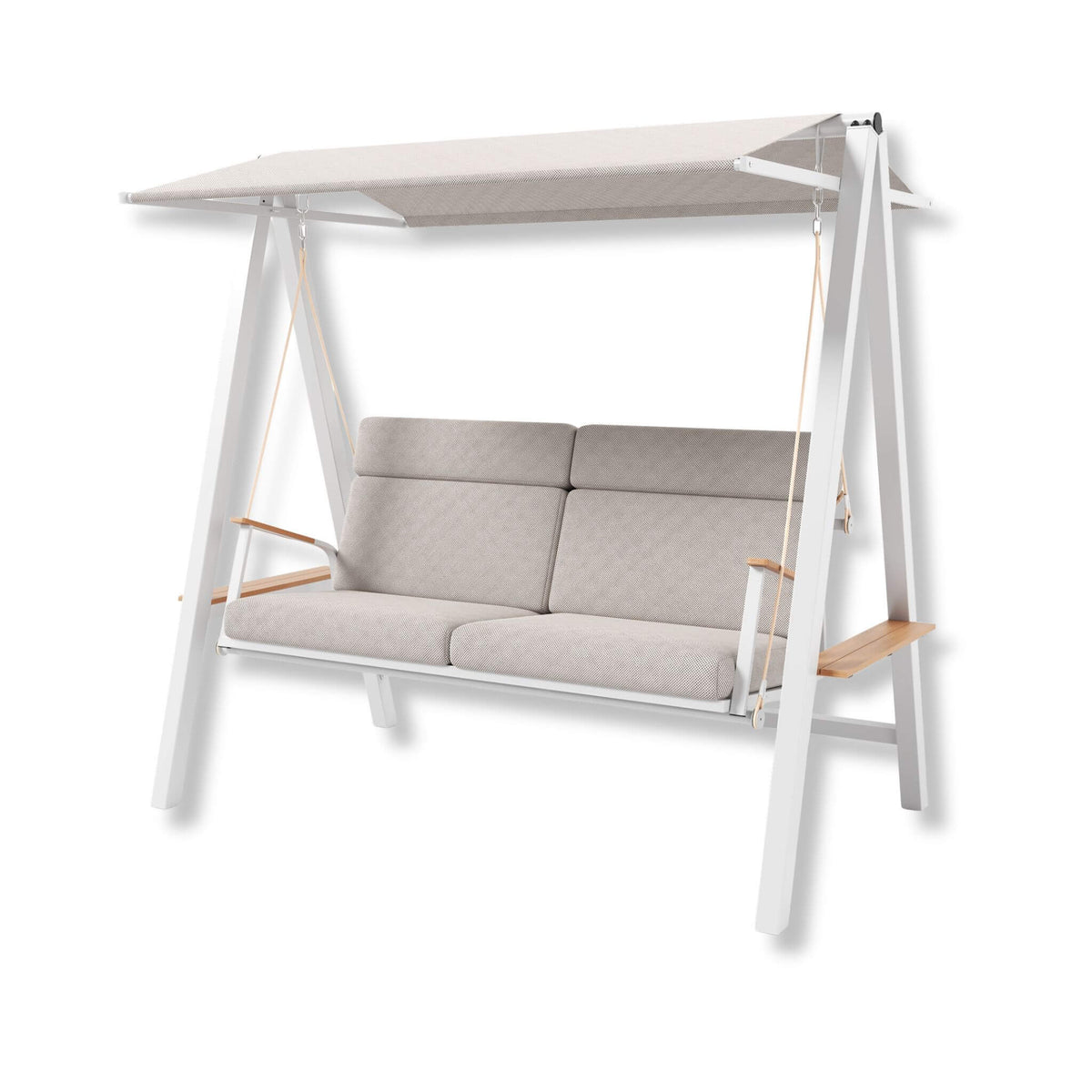 Outdoor 3-Seater Swing Chair With Adjustable Canopy (SAK61972)