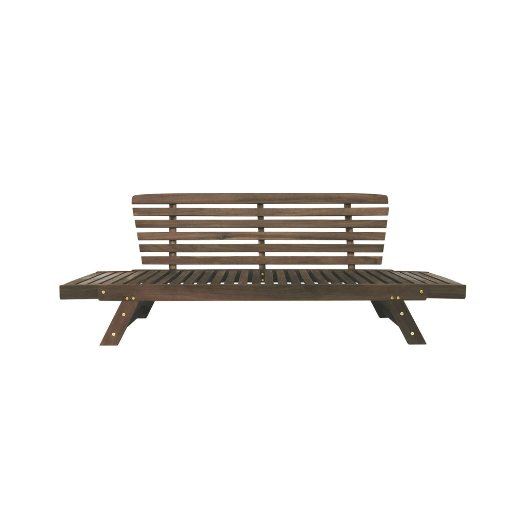 Outdoor Adjustable Wooden Patio Daybed Sofa With Cushions (SAK41345)