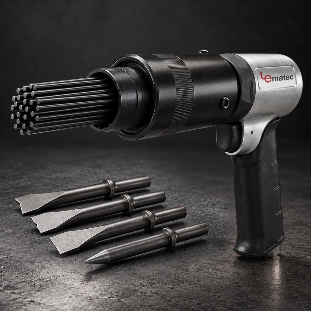 LE-AN324 Air Needle Scaler — 4500 BPM with Chisel Kit & 19 Needles