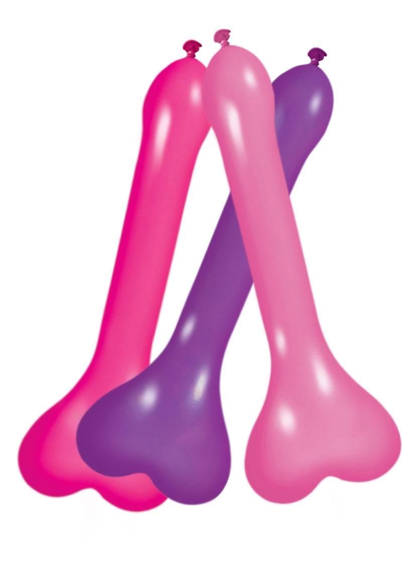 Pecker Balloons 6-Pack Assorted Colors for Bachelorette Party Fun