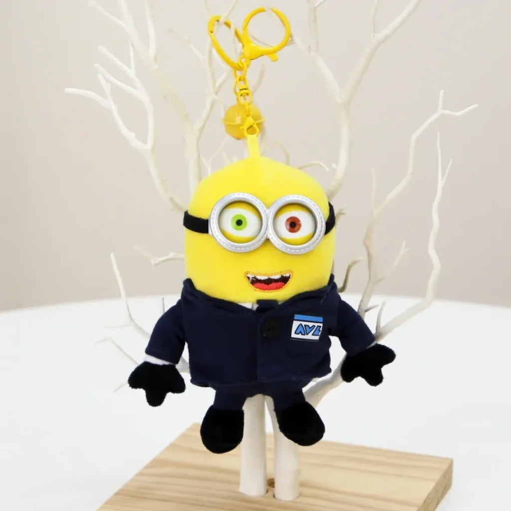 Kawaii Minions Plush Keychain – Small Stuffed Toys for Birthday Gift