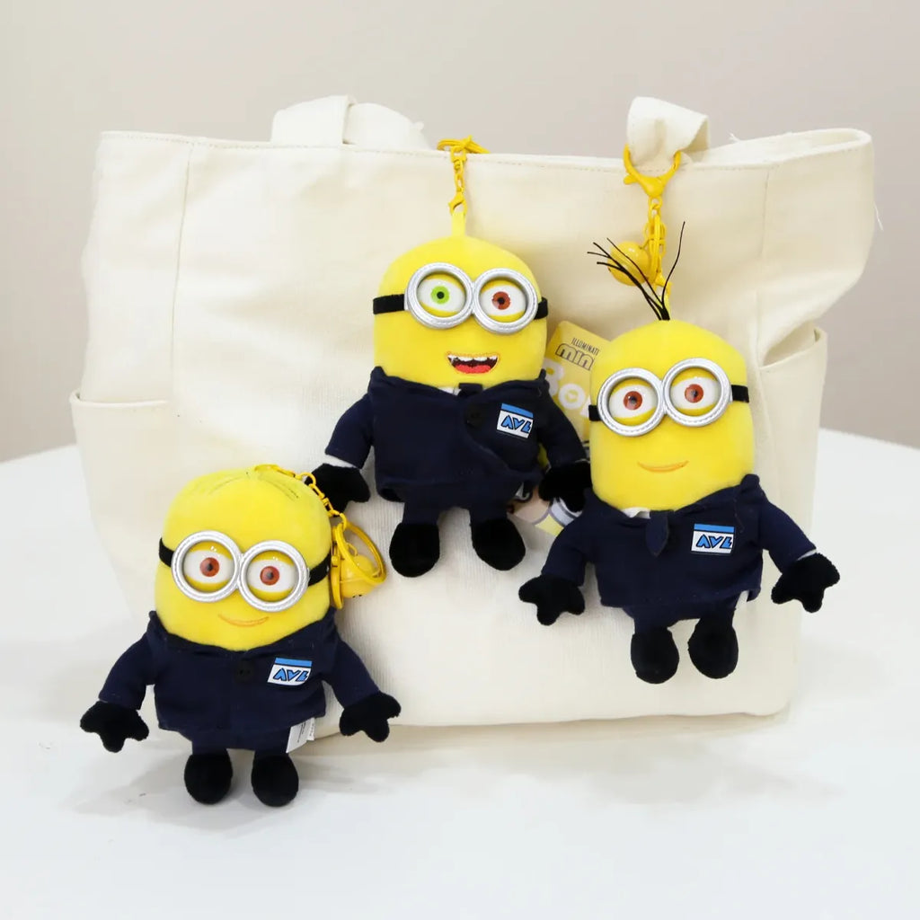 Kawaii Minions Plush Keychain – Small Stuffed Toys for Birthday Gift