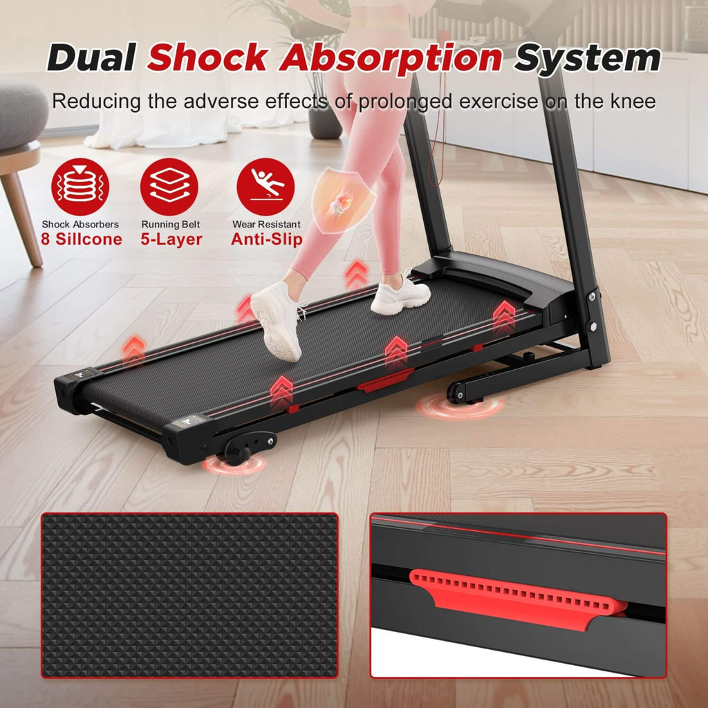 Portable 3.5HP Space Saving Folding Treadmill W/ Incline & 12 Preset Programs (SAK29735)