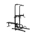 Power Tower Heavy-Duty Multi-Functional Dip Station With Bench, Pull Up Bar, And Adjustable Height For Home Gyms (SAK64327)