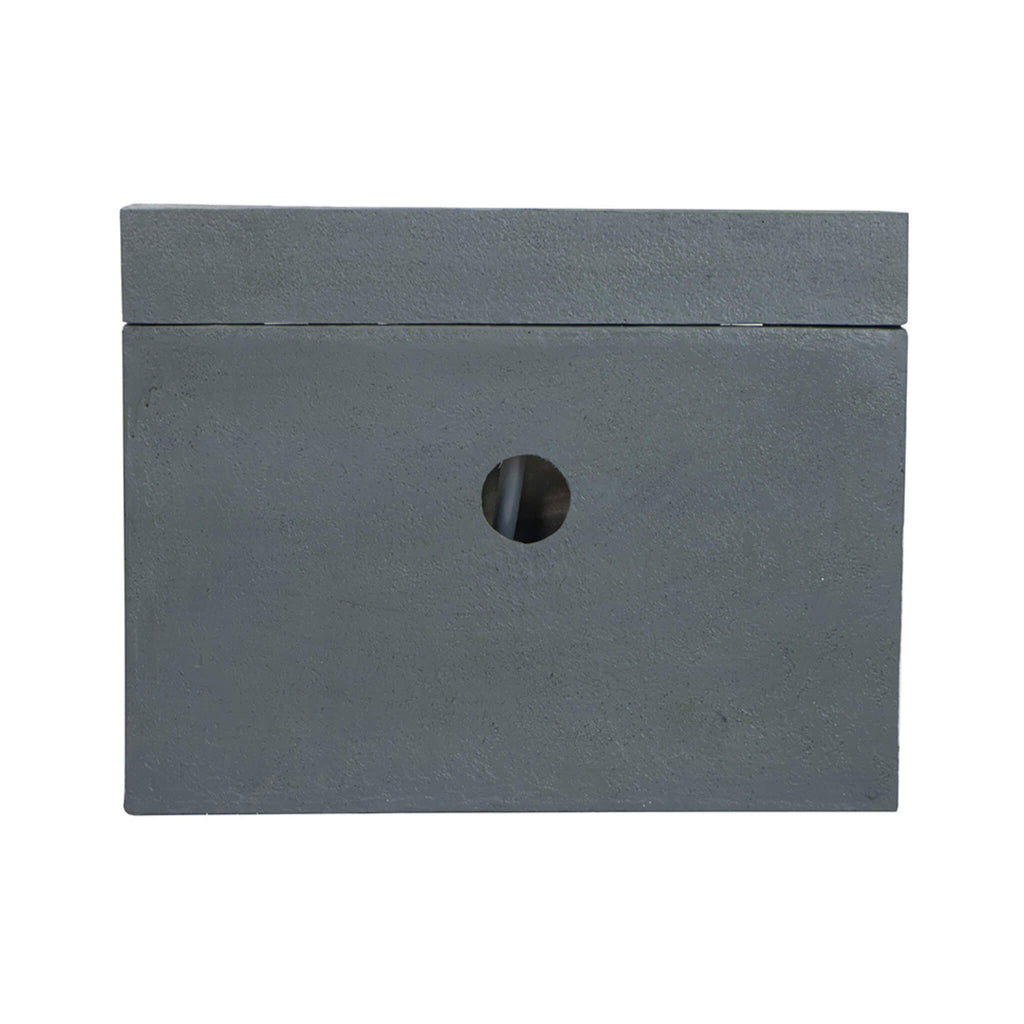 Premium Outdoor Contemporary Modern Rectanglar Decorative Water Fountain, Gray (SAK09215)