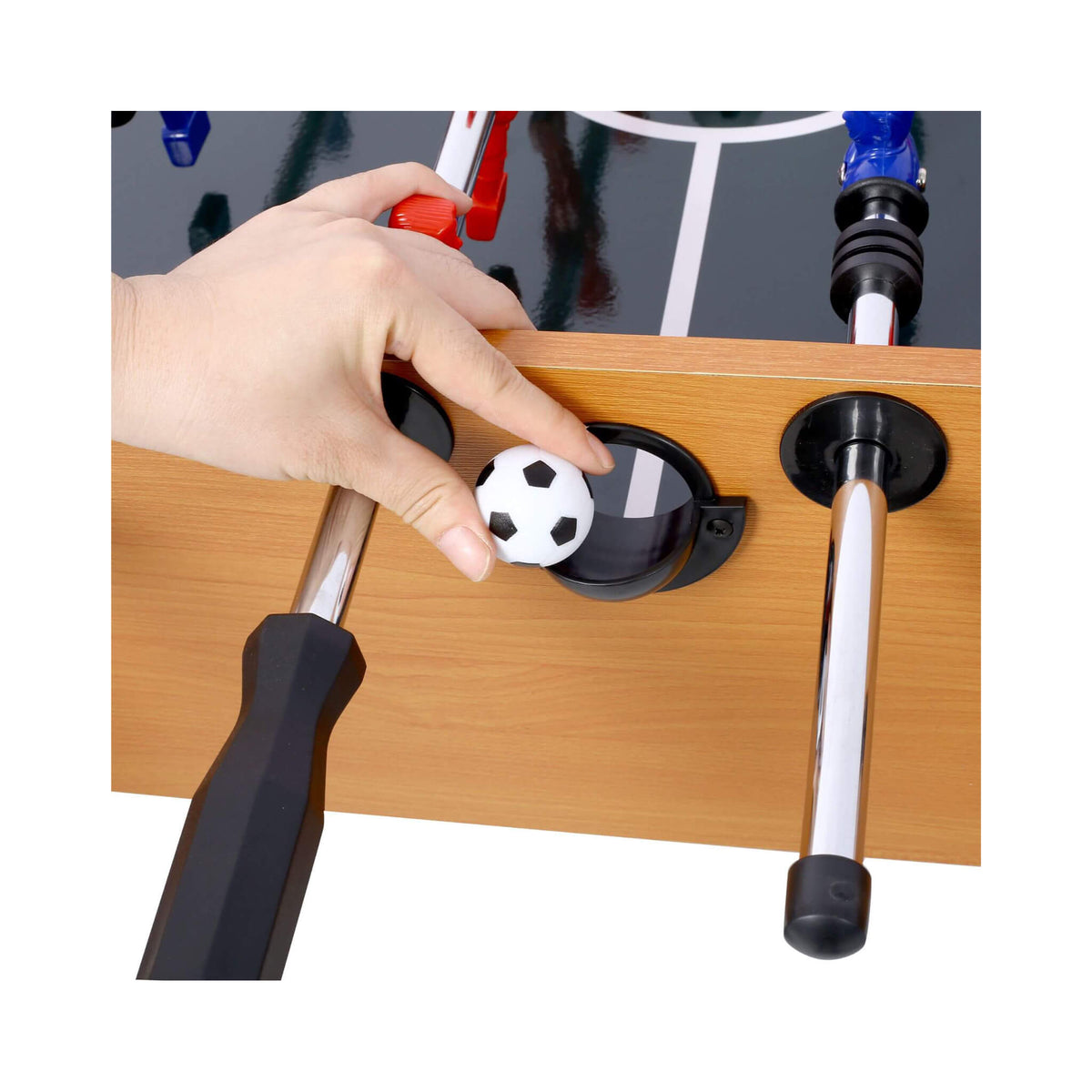 Premium 54-Inch Professional Wooden Foosball Table With Adjustable Leg Levelers (SAK95481)