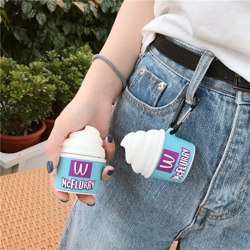3D Cute Ice Cream Airpods Case