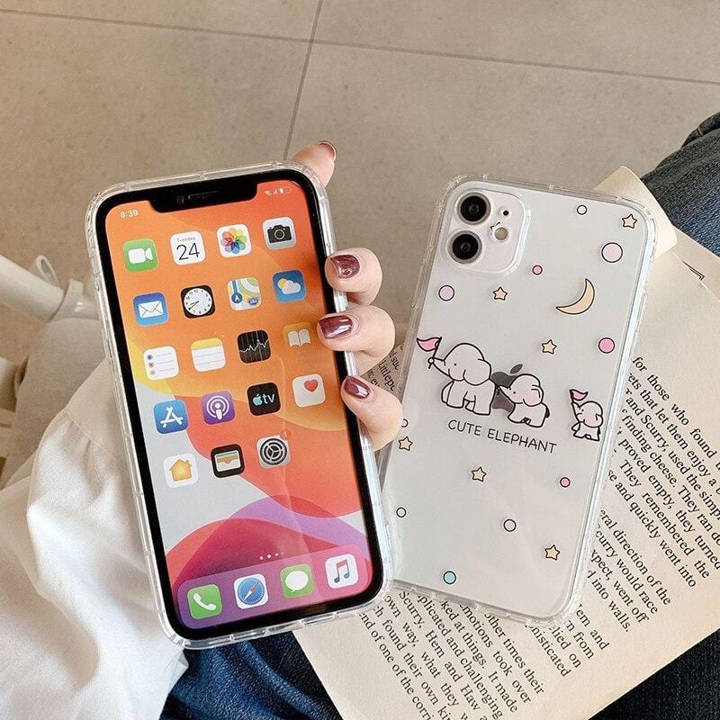 Cartoon Elephant Shockproof iPhone Case