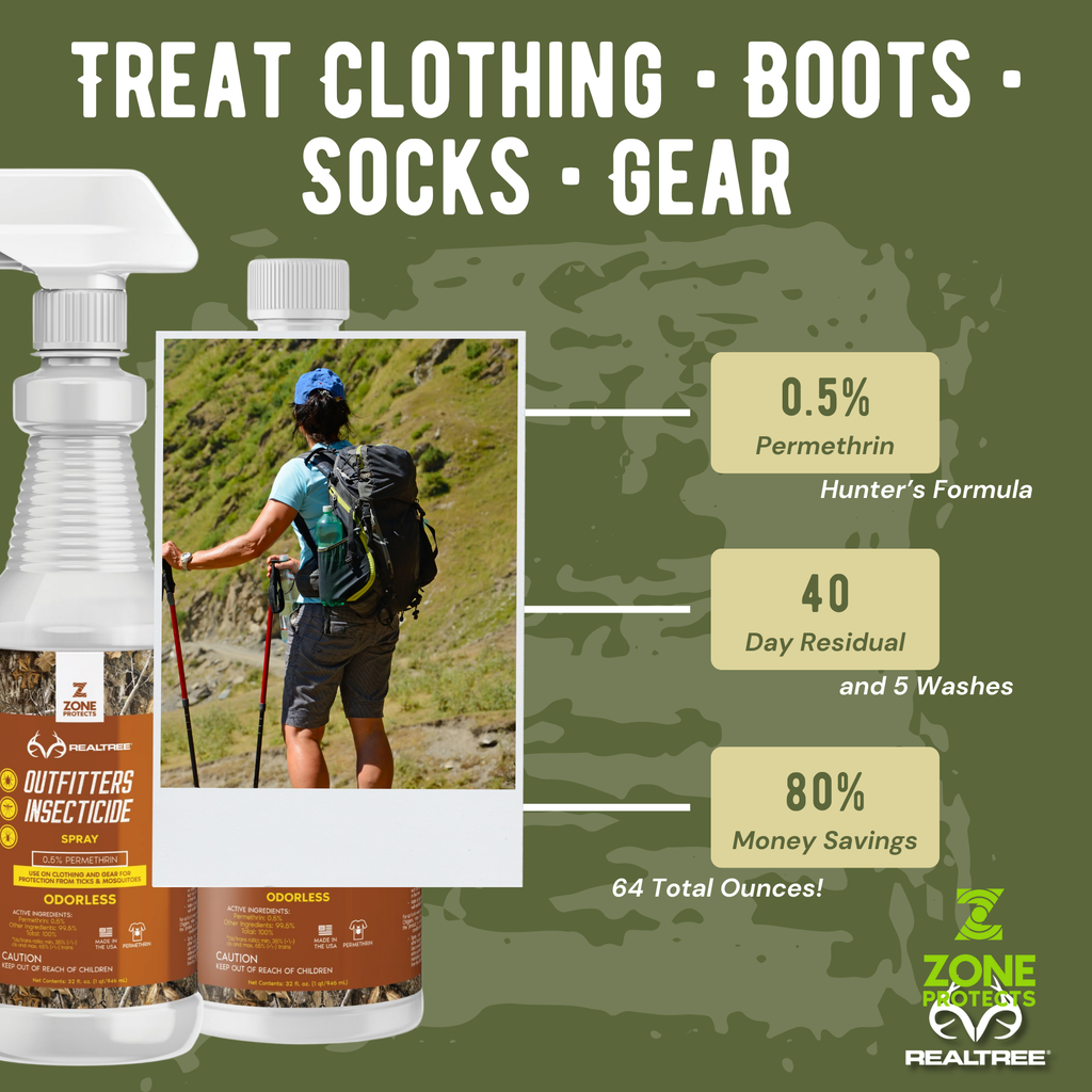 Realtree Outfitter's Permethrin Bundle, 32oz Spray + 32oz Refill