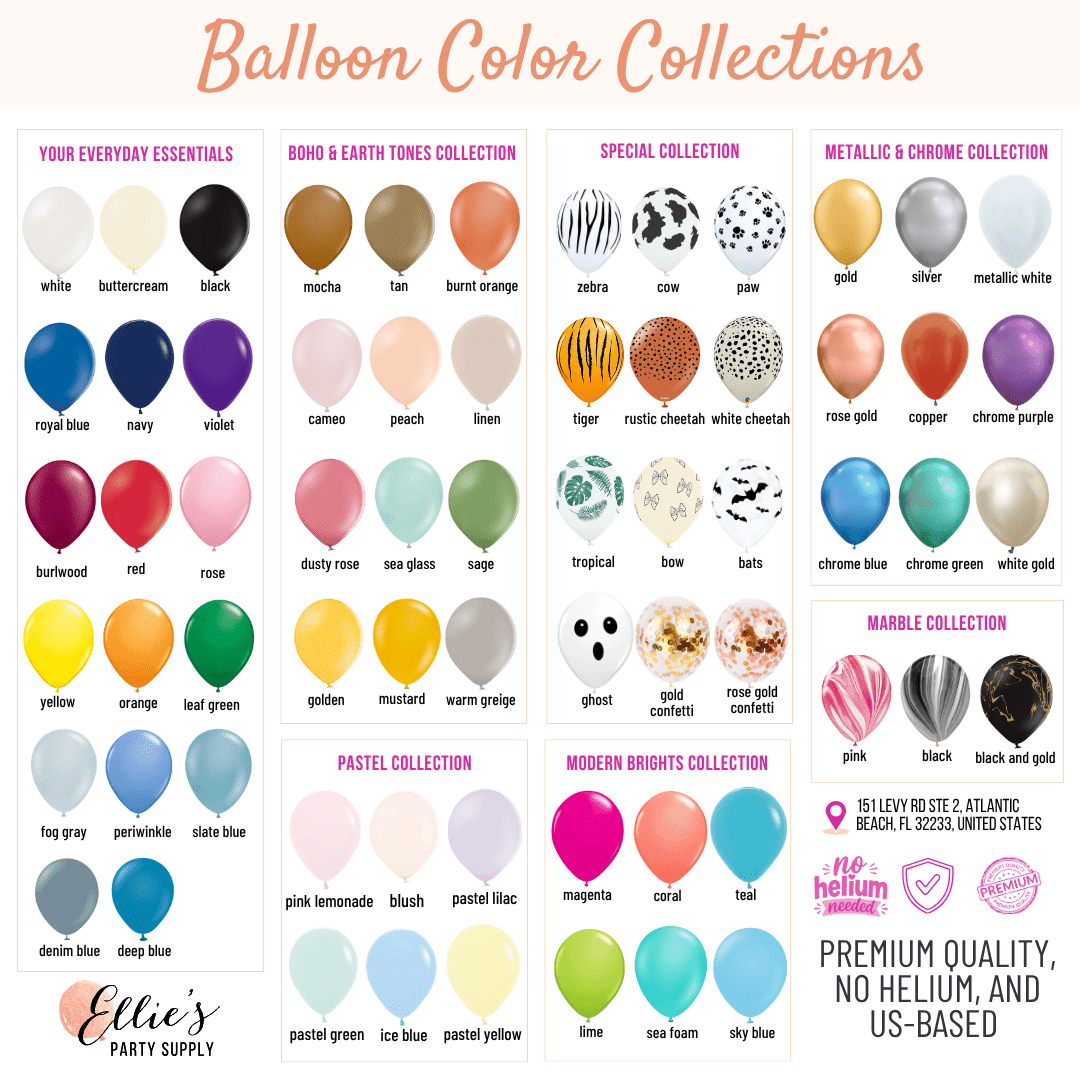 Premium Fog Gray Latex Balloon Cluster (5", 11” and 17”)