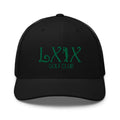Curve Logo Trucker Hat — Mesh-Back Snapback Cap (Green Logo)