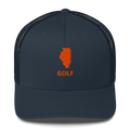 Illinois Golf Trucker Hat — Mesh-Back Snapback Cap