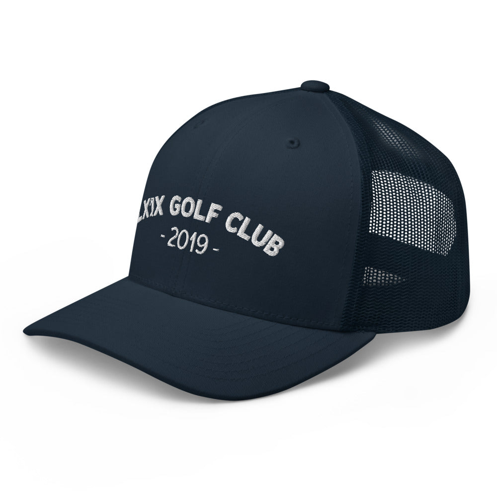 Arch Logo Trucker Hat — Mesh-Back Snapback Cap (White Logo)