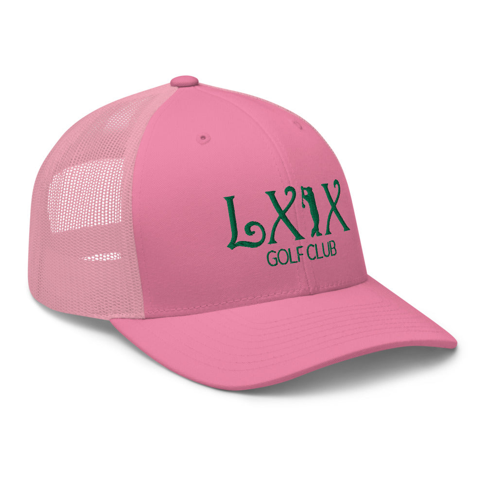 Curve Logo Trucker Hat — Mesh-Back Snapback Cap (Green Logo)