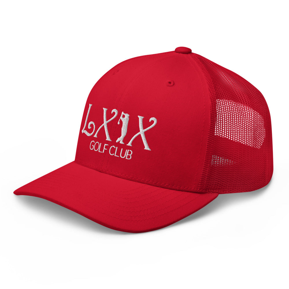 Curve Logo Trucker Hat — Mesh-Back Snapback Cap (White Logo)