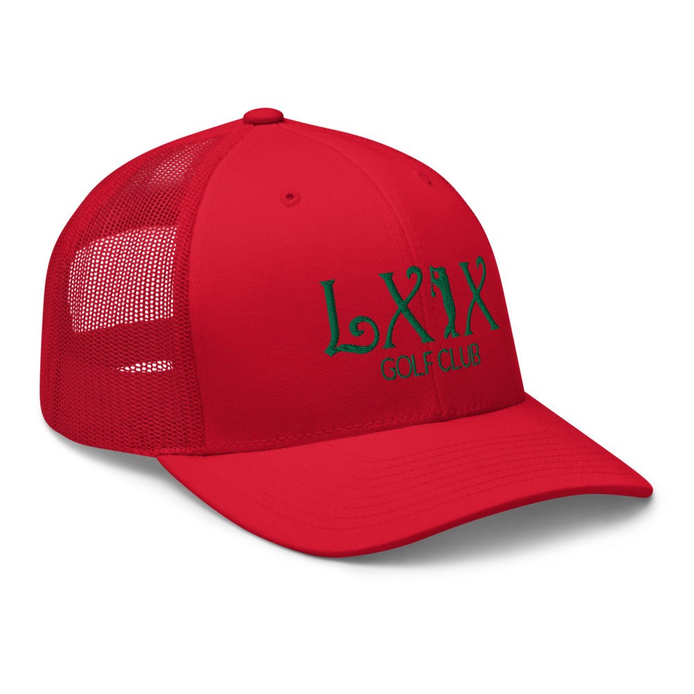 Curve Logo Trucker Hat — Mesh-Back Snapback Cap (Green Logo)