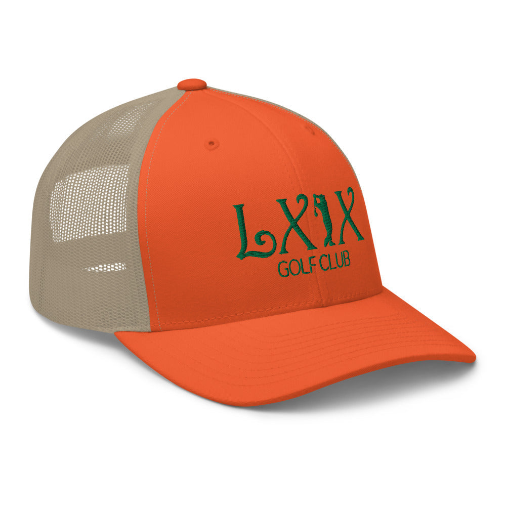 Curve Logo Trucker Hat — Mesh-Back Snapback Cap (Green Logo)