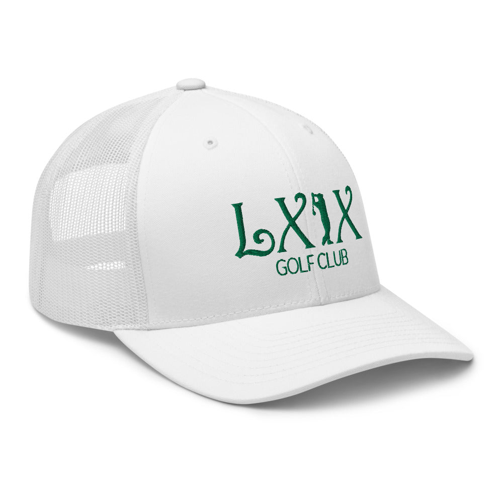 Curve Logo Trucker Hat — Mesh-Back Snapback Cap (Green Logo)