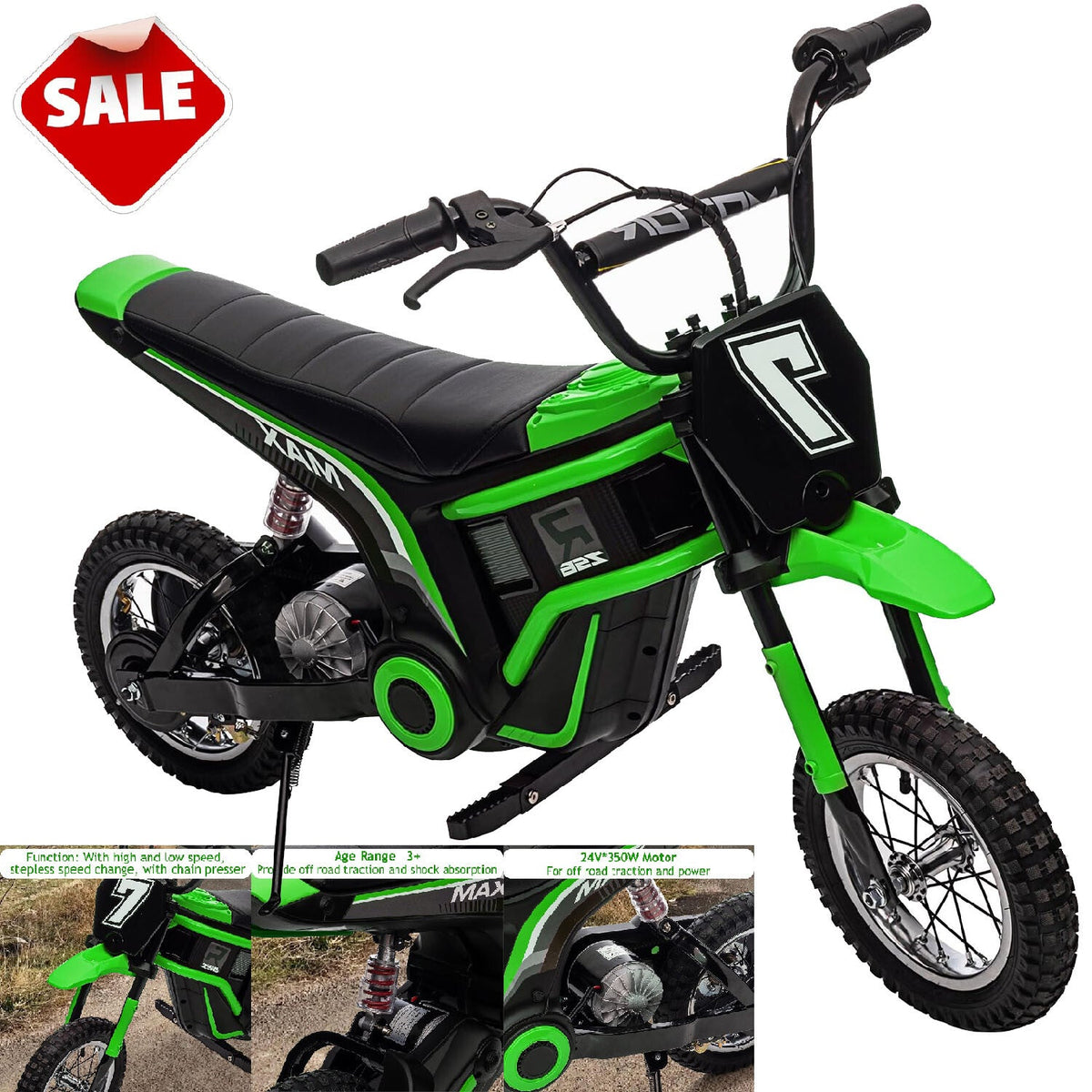 24V Electric Ride-On Kids Dirt Bike Motocross Motorcycle