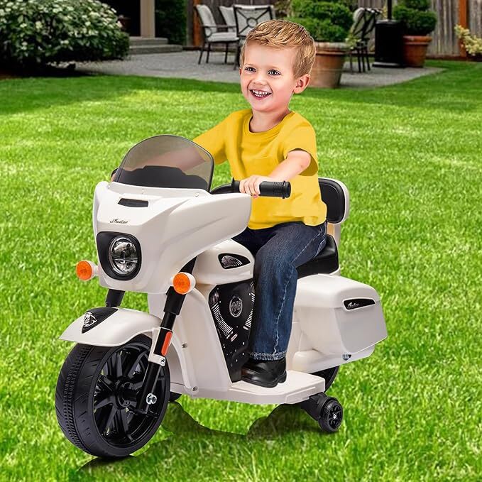 6V Electric Kids Dirt Bike with Music and Headlight Ride-On Motorcycle
