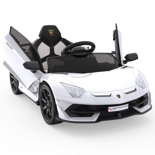 12V Battery-Powered Ride-On Toy for Kids with LED Headlights and Hydraulic Doors