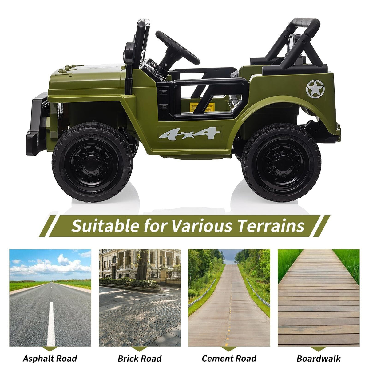 12V Electric Ride-On Truck with Remote Control, LED Lights, and Music