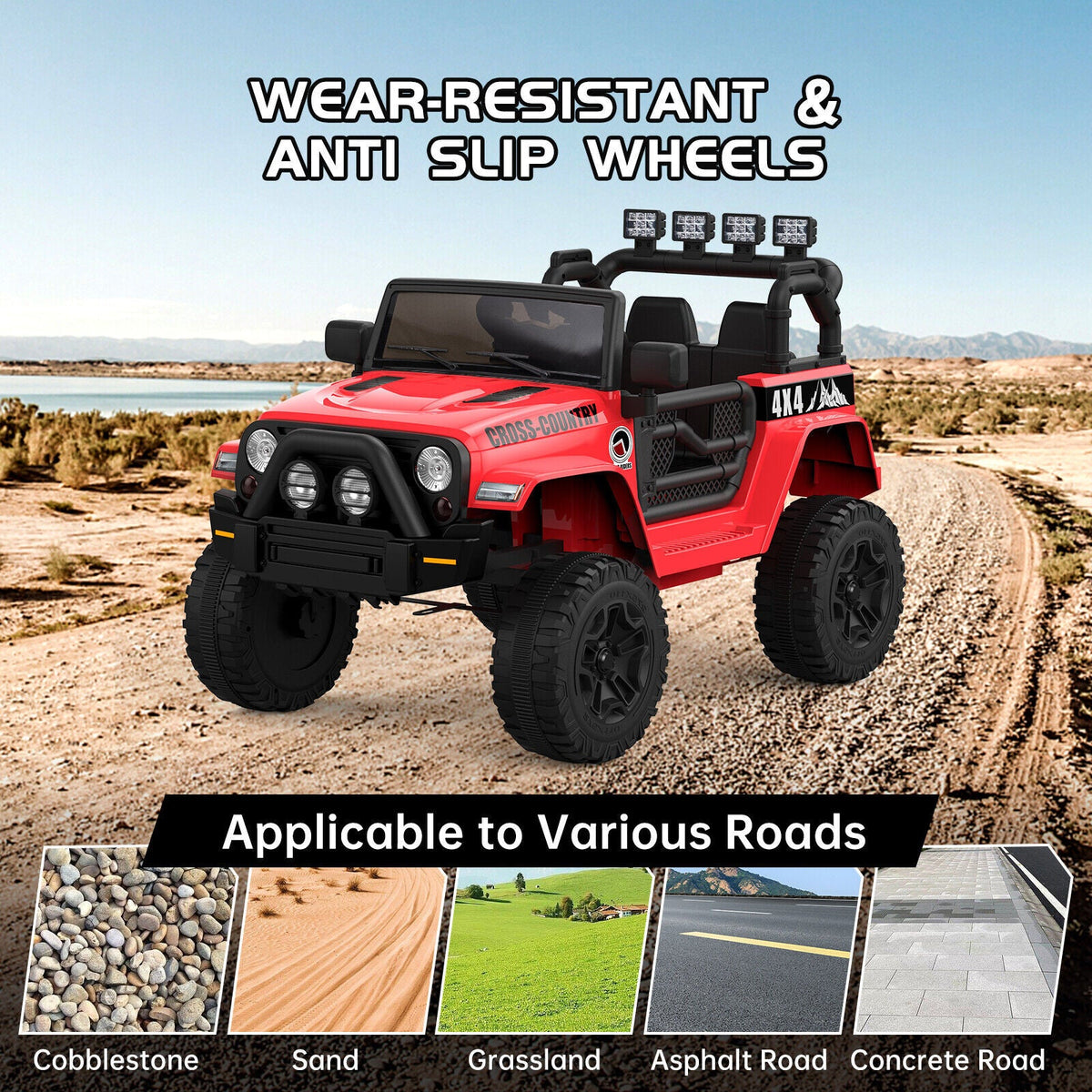 12V Battery-Powered Ride-On Electric Truck Car with Remote Control