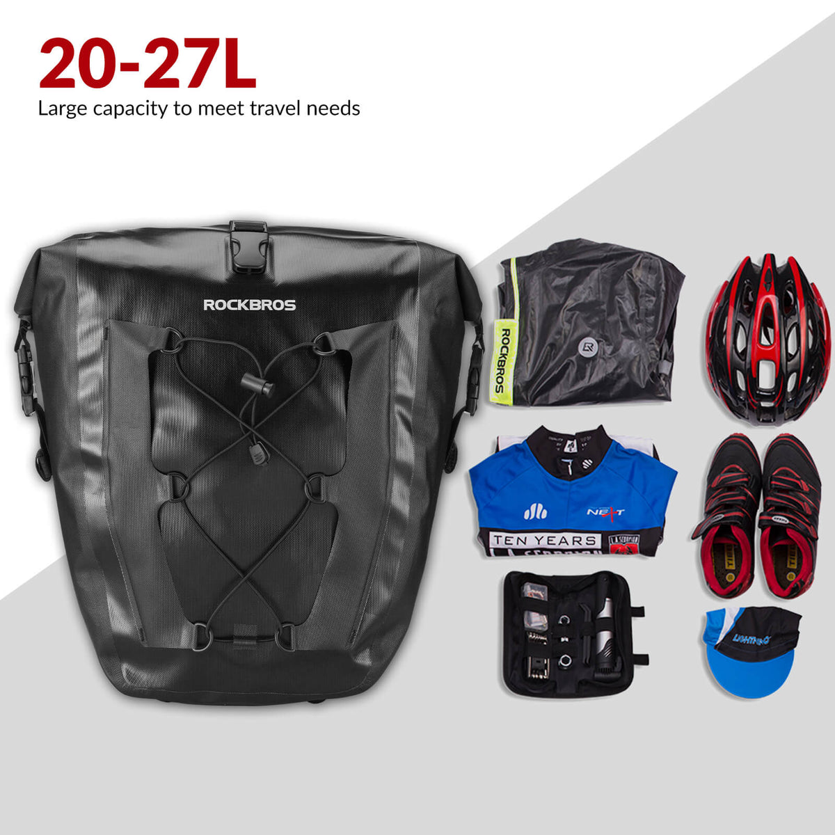 Waterproof Bike Pannier - 27L