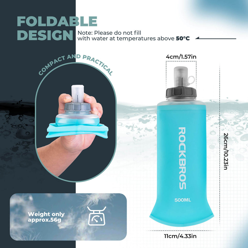 500ml Collapsible Water Bottle for Outdoor Use